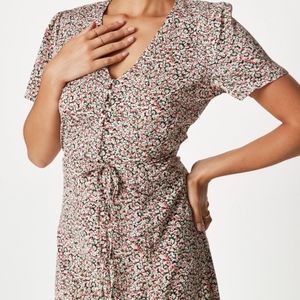 Missguided Floral Midi dress